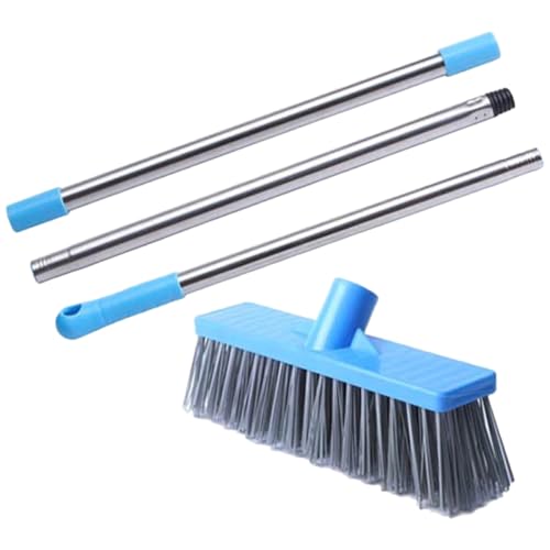 MAGICLULU Long Handle Bathroom Cleaning Brush with Hard Bristles, Floor Scrubber for Tile and Outdoor Use, Stiff Bristle Scrub Brush for Kitchen and Bathroom Floors