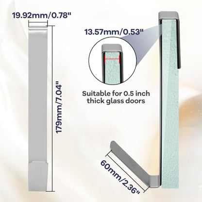 Zorfeter 7 Inch Extended Over Shower Door Hook, Stainless Steel Heavy Duty Shower Hooks Drilling-Free Towel Hooks for Bathroom Frameless Glass Shower Door - 3 Packs - size: 7 Inch