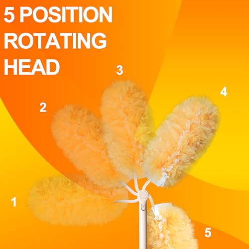 Heavy Duty Multi Surface 360°Heavy Duty 20 Duster Refills & 1 Handle, Compatible with Swiffer Dusters，Disposable Dusters for Cleaning - size: 20 Count with Extendable Handle (Pack of 1)