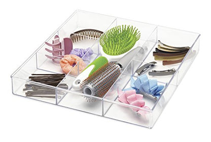 Whitmor 6-Section Clear Drawer Organizer - size: 6-Section, style: 6 SECTION DRAWER ORGANIZER