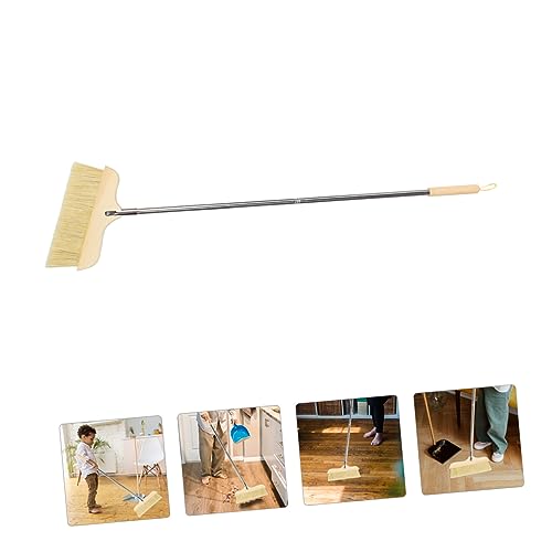 VALICLUD Long Handle Bristle Broom for Efficient Home Cleaning Soft Bristles for Pet Hair Dirt Removal Construction for Indoor Kitchen Use