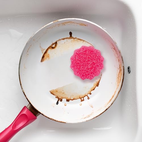 Stardrops – The Pink Stuff – SQeeZY Miracle Scrubber Sponge, Scratch Free Solution for Ultimate Home Cleaning - Perfect for Kitchens, Bathrooms, and Outdoor Use, 3-Pack