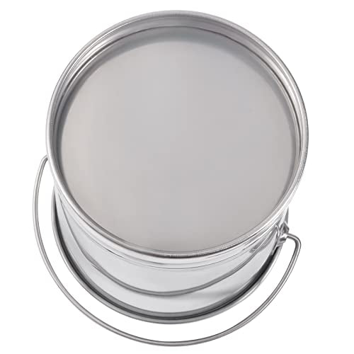 15Qt/3.7Gal Stainless Steel Bucket Milk Metal Pail Ice Bucket Compost Bin | Compost Bucket Milk Pail Scrap Slop Food Waste Garbage Pails Kitchen Farms Kennels with Lid and Handle - size: 14L/14.8 Qt/3.7Gal:11.81*11.81*11.81 inch