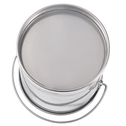 15Qt/3.7Gal Stainless Steel Bucket Milk Metal Pail Ice Bucket Compost Bin | Compost Bucket Milk Pail Scrap Slop Food Waste Garbage Pails Kitchen Farms Kennels with Lid and Handle - size: 14L/14.8 Qt/3.7Gal:11.81*11.81*11.81 inch