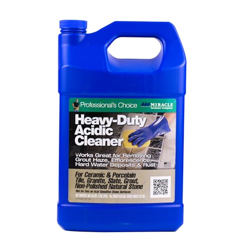 Miracle Sealants Heavy-Duty Acidic Cleaner for Tile & Stone, Grout Haze, Rust Stain & Efflorescence Remover, Gallon - size: Gallon