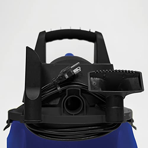 Koblenz WD-5 L2 Wet Dry Vacuum Cleaner, 5 Gallon Shop Vac 3.5 PHP, 3-in-1 Suction & Blower, Swivel Casters, Twist-N-Lock Hose, Large Vacuum Cleaners for Home, Workshop, Car, Blue/Black - size: 5 Gallon 3.5 HP