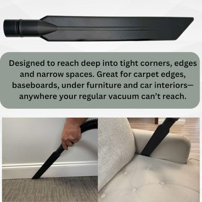 Crevice Tool Compatible with proteam Vacuum Parts and proteam Backpack Vacuum 1.5 inch 38mm Attachment for Commercial Hose Systems Replacement Parts - aspiradora de Mochila.