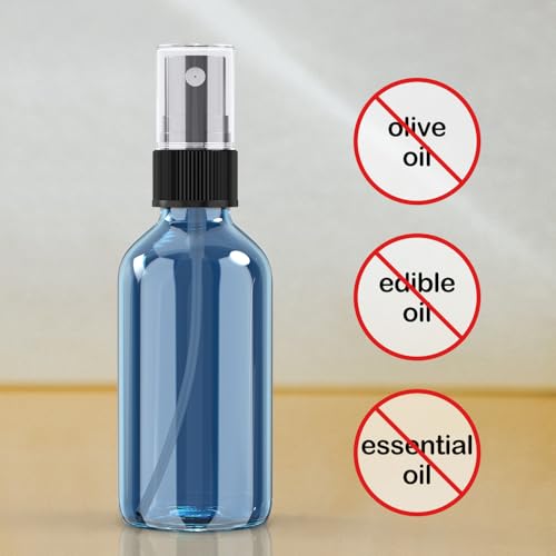 Wedama 2 oz Mini Glass Spray Bottles, Empty Small Spray Bottles with Funnel Dropper, Fine Mist for Hair, Travel, Plants, Cleaning Solutions and Skin Care (4 Pack Indigo Blue) - color: Indigo Blue, size: 2 Ounce (Pack of 4)