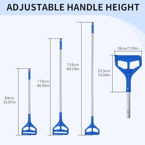 60 Inch Industrial Mop Handle Commercial mop Handle Heavy Duty Industrial mop Bucket mop Handles Heavy Duty Commercial mop Head Replacement and Handles mop Stick Replacement Mop Stick - color: Blue