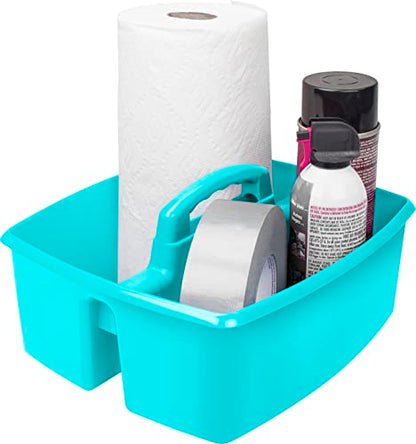 Storex Industries 13" x 11" x 6.375" Large Caddy, Teal - color: Teal, size: 1-Pack, style: Large