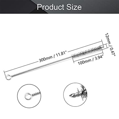 Utoolmart Steel Wire Cleaning Brush, Spiral Power Tube Cleaning Tool, Bottle Brush, 0.5-inch Diameter 12-inch Length, 10pcs - color: 10pcs, size: 1.2cm