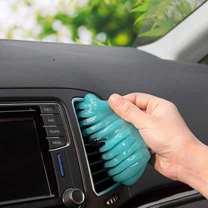 TICARVE 2Pack Cleaning Gel for Car Putty Car Cleaning Auto Gel Detail Tools Car Interior Cleaner Universal Dust Removal Gel Car Vent Cleaner Keyboard Cleaner Blue Yellow (320g/11.2oz) - color: Blue+Yellow