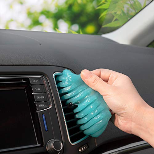 TICARVE 2Pack Cleaning Gel for Car Putty Car Slime Cleaning Car Detail Putty Tools Car Interior Cleaner Automotive Car Cleaning Kits Keyboard Cleaner Blue Green (320g/11.2oz) - color: Blue+Green
