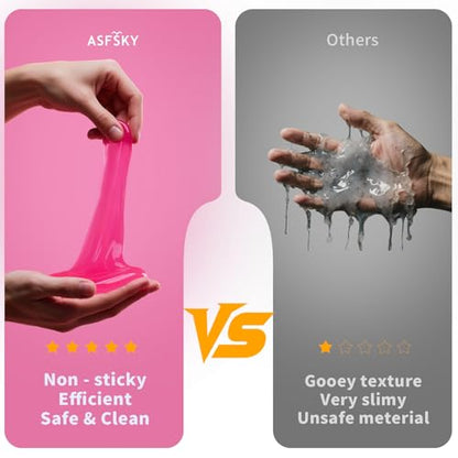 ASFSKY Car Cleaning Gel (Purple,Grape) Dust Cleaning Putty Universal Car Interior Cleaner Keyboard Dust Remover Car Slime Gifts for Men Women girl（1 pack） - color: Light purple