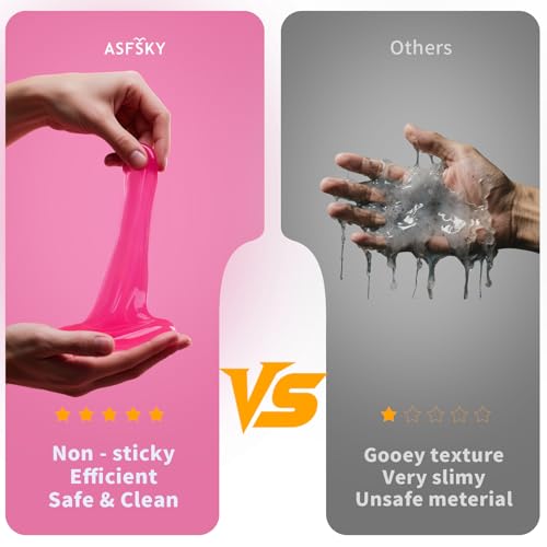 ASFSKY Car Cleaning Gel (Purple,Grape) Dust Cleaning Putty Universal Car Interior Cleaner Keyboard Dust Remover Car Slime Gifts for Men Women girl（1 pack） - color: Light purple