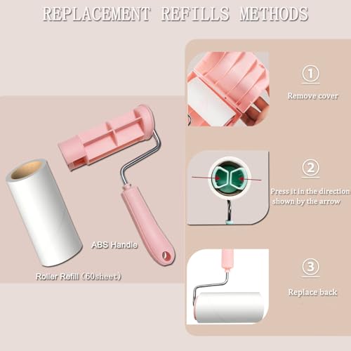 Lint Roller Remover with 180 Sheets, Pet Hair Remover Extra Sticky Roller Hair Dust Remover for Clothes, Furniture, Travel Household 1 Handle+3 Rollers Dog &Cat Hair Removal Green - size: 3.9 inch Green