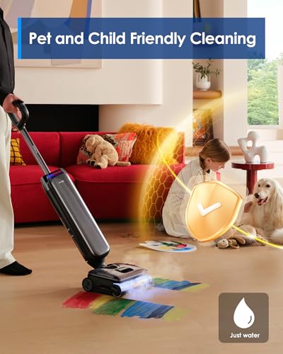 Tineco Floor One S9 Artist Steam Wet Dry Vacuum Cleaner, High-Temp Steam Cleaning, 22kPa Suction, 360° SmoothDrive, Anti-Tangle Design, 185°F Flashdry, Long Runtime, 180° Lay-Flat - style: S9 Artist Steam