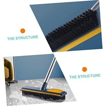 SOLUSTRE Squeegee Brush Broom Carpet Tiles Brooms Tile Brush Carpet Rake Pet Hair Grout Push Broom Floor Dog Hair Abs Household Cleaning Ball