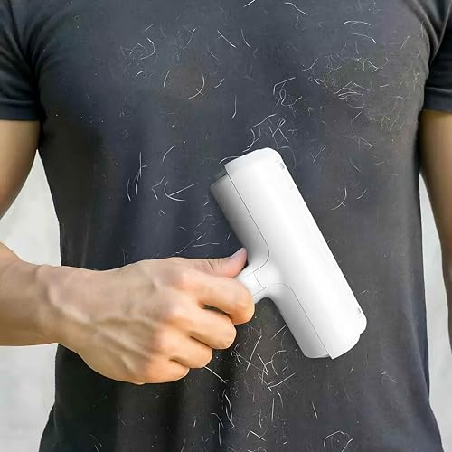 Reusable Pet Hair Remover Roller – Dog & Cat Fur Lint Cleaner for Sofa, Carpet, Bed & Car Seats – No Adhesive Required - color: White/Red