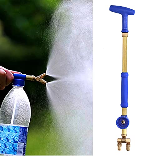 Garden Sprayer, Double Nozzle Irrigation Sprayer G3 4 Female Thread Bottle Type Water Sprinkler Adjustable Mist Watering Tool with Copper Rod High Pressure Fine Spray for Lawn Garden Agriculture Use