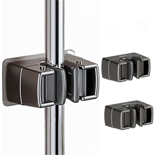 3 Pack Heavy Duty Mop Holder Wall Mount, Strong Adhesive Hanger for Broom Closet Organizer, Space Saving Utility Hooks for Bathroom Kitchen Garage Storage - style: 3PCS