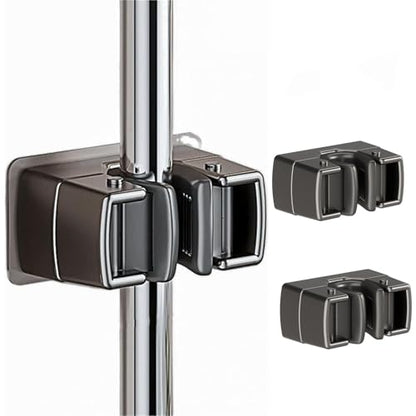 3 Pack Heavy Duty Mop Holder Wall Mount, Strong Adhesive Hanger for Broom Closet Organizer, Space Saving Utility Hooks for Bathroom Kitchen Garage Storage - style: 3PCS
