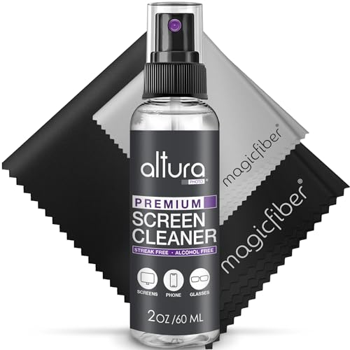 Screen Cleaner Spray & Wipe Kit (Streak & Scratch Free) Computer Screen Cleaner + 2 Microfiber Cleaning Cloths Cleaning Kit LCD LED OLED Touchscreen Flat Smart TV Monitor Laptop Electronics Car 2oz - size: 2 Fl Oz + 2 Cloths
