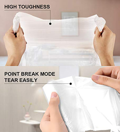 FORID 13 Gallon Trash Bags - Clear Plastic Garbage Bags Medium Tall Trash Can Liners for Kitchen Office Home Waste Bins Unscented One Box with 5 Roll 110 Count 55 Liter - Thick & Durable Trash Bag - style: 13 Gal (110 Count)