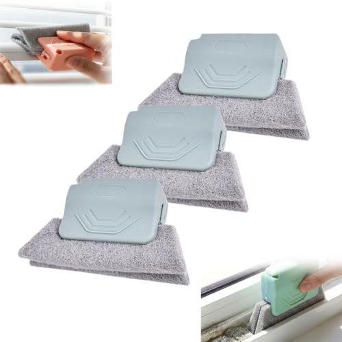 Magic Window Track Cleaner, 2026 New Handheld Window Groove Cleaning Brush Tool Set, Cleaner Brushes for Window lides Gaps Tile Lines Shutter Slats Car Vents & Narrow Gaps (3, Gray) - color: Gray
