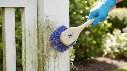 Bon Acid Proof Gong Brush Extra Stiff Plastic Bristles with 20 in. Durable Plastic Handle Heavy Duty Scrub Brush for Concrete Masonry and Surface Prep with 4 1/2 in. Wide Head and 1 1/2 in. Trim - size: 4.5 inches (head), 20 inches (handle)