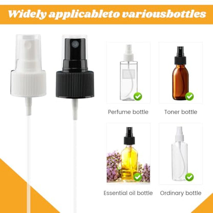 10 Pcs Spray Bottle Top, Nozzle Sprayer Tops Replacement, Plastic Pump Sprayer Pump for Essential Oil, Cleaning Solutions, Home cleaning, 24/410 Cap Size(COLOR:Black + White)