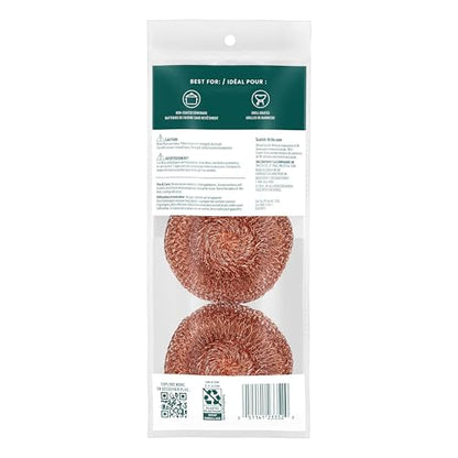 Scotch-Brite Copper Coated Scrubbers, Scouring Pads for Cleaning Tough Baked-On Messes, Metal Scrubbers for Cleaning Dishes, 3 Scrub Pads