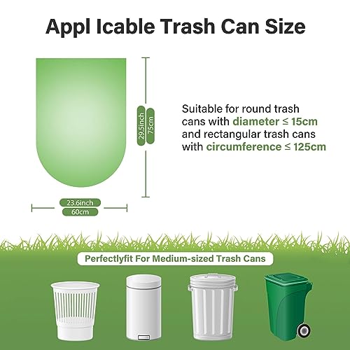 Compost Bags 13 Gallon, 50Liter Extra Thick 1.1 Mils Compostable Food scrap waste bags with US BPI ASTM D6400 and Europe OK Compost Home Certified - style: 13 Gallon