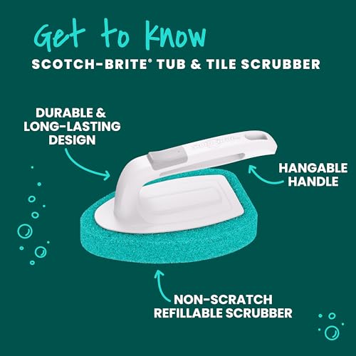 Scotch-Brite Non-Scratch Tub & Tile Scrubber, 6 Count