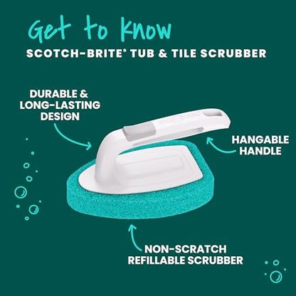 Scotch-Brite Non-Scratch Tub & Tile Scrubber, 6 Count
