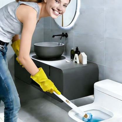 Disposable Toilet Brush with 36 Refills,Toilet Bowl Cleaner,Toilet Cleaning Supplies,Wall Mounted Toilet Wand Brush Kit with Holder for Bathroom Cleaning & Hygiene Bathtub Maintenance - color: Gold