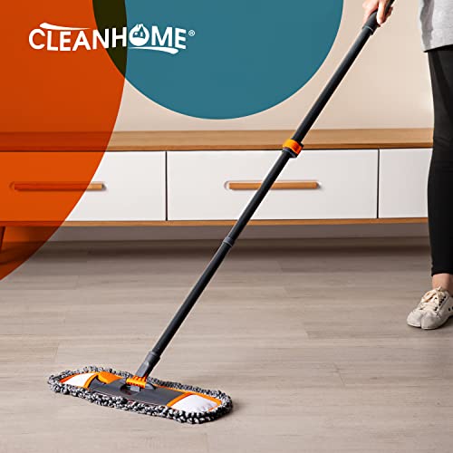 CLEANHOME Mirofiebr Dust Mop with 7 PCS Washable Mop Pads and Extendable 55” Long Handle, Multifunction Floor Mop for Hardwood,Marble,Laminate,Tile Floor Mopping