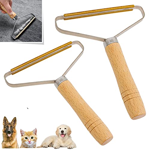 Pack of 2 Pet Hair Remover, Ultimate Dog and Cat Hair Removal Tool for Couch, Carpet, Car Upholstery, Rugs, Clothes and Cashmere Coats - Proven Effectiveness with Every Swipe!