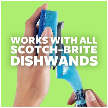 Scotch-Brite Non-Scratch Dishwand Refill, 14 Dish Wand Sponge Refills, Removes Stuck-on Food, Best for Nonstick Pots and Pans, Glass, Tubs & Showers, Fits All Scotch Brite Dishwands - size: 14 Refill Pads