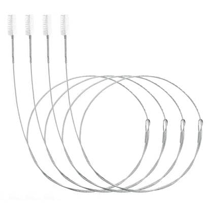 4 Pcs Extra Long Pipe Tube Cleaner Flexible Flexible Drain Brush with Soft Nylon Bristles Head Long Pipe Cleaners Fridge Drain Pipe Dredging Tool Drinking Straw Cleaner Brush 1m/39in