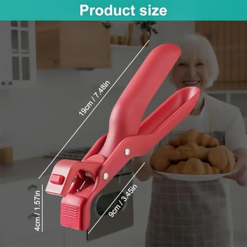 2026 New Hot Plate Gripper, Multi-Angle Anti-Scald Bowl Holder Clip, Multi-Function Hot Dish Gripper Handles, Kitchen Silicone Anti Slip Clip Tool for Pot, Pan, Bowl, Plate, Baking Tray (Red*3PCS) - color: Red*3PCS