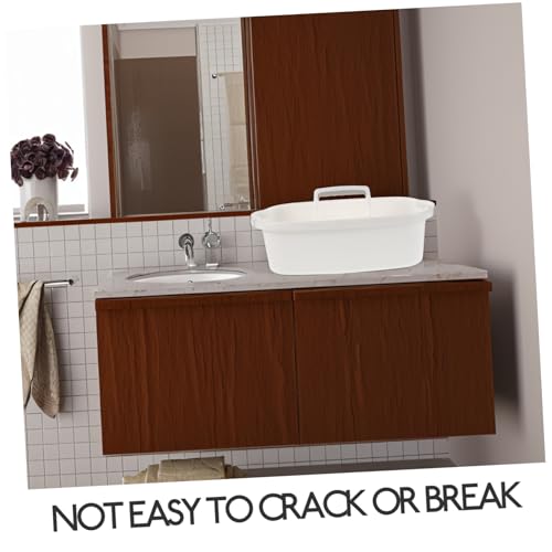 Mikinona Cleaning Tools Organizer Sturdy Plastic Bathroom Storage Basket with Handle for Home Hotel and Kitchen Versatile Cleaning Supply Tote for Efficient Organization