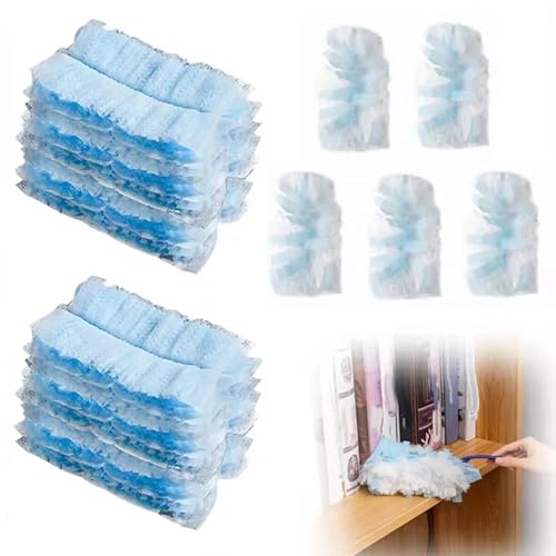 10PCS Duster Refill,Heavy Duty Static Dust Removal Brush Disposable Dusters for Cleaning Furniture Blinds,Cleaning Brush Tools,Blue - color: Blue