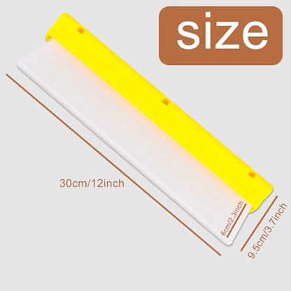 Car Squeegee,12 inch Silicone Squeegee, 2 Pack Automotive Water Wiper for Car Drying,Flexible T-Bar Water Blade for Car,Windshield,Glass,Window,Mirror,Bathroom,Auto Squeegee (Yellow+Black) - color: Yellow+black