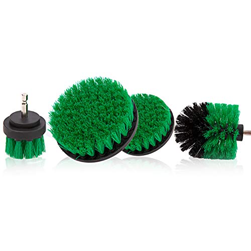 4 Packs Drill Brush Kit, Drill Scrubber Attachment Set for Cleaning Kitchen, Stove, Cabinet, Counter, Carpet, Linoleum