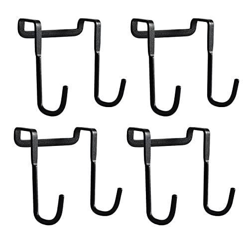 Shower Door Hooks, Towel Hooks, Shower Squeegee Hooks, Cabinet Hook, Over Door Hooks for Bathroom Frameless Glass Shower Door (Maximum 0.78 inch Thick). (4 Pack, Black) - color: Black1