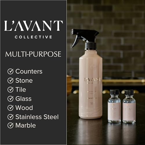 L'AVANT Collective Luxury Multipurpose Surface Cleaner | All Purpose Cleaning Spray, Plant-Based & Non-Toxic, EPA Safer Choice, Refillable Glass Bottle | 16 Fl Oz | Blushed Bergamot - size: 16 Fl Oz (Pack of 1)