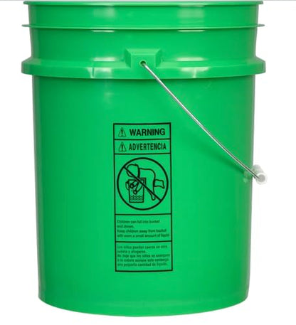 House Naturals 5 Gallon Food Grade Plastic Bucket with Air Tight Screw on Lid Made in USA Container (Green Bucket with Blue Lid) - color: Green Bucket With Blue Lid