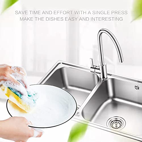 Yosoo Dish, Press Design Automatic Liquid Dispenser with Sponge Holder, for Home Kitchen Countertop Grey