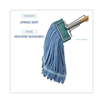Boardwalk BWKMWTMBCT Microfiber Looped-End Wet Mop Heads, Medium, Blue (Carton of 12) - color: Blue
